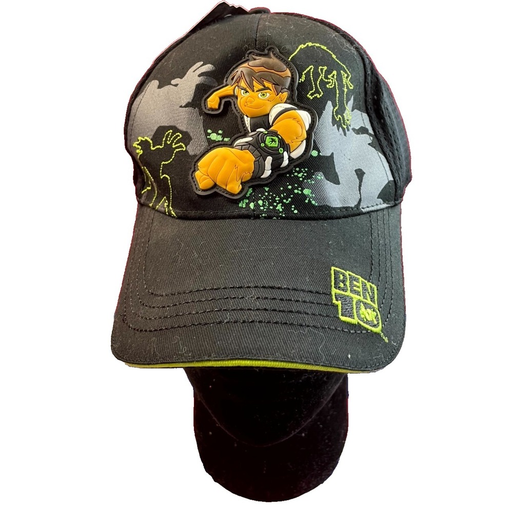 Cartoon Network BEN 10 Baseball Cap Kids One Size Black Mesh Back Strapback Hat